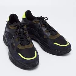 Tod's Multicolor Mesh And Leather Chunky Platform Sneakers Size 45