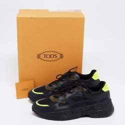 Tod's Multicolor Mesh And Leather Chunky Platform Sneakers Size 45