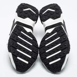 Tod's Black/White Mesh and Leather Chunky Platform Sneakers Size 44