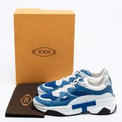 Tod's Multicolor  Mesh And Leather Chunky  Lace Up Sneakers Size 45