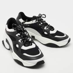 Pre Owned Tod's White/Black Leather Galleria Sneakers Size 43