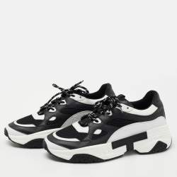 Pre Owned Tod's White/Black Leather Galleria Sneakers Size 43