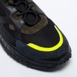 Pre Owned Tod's Multicolor Mesh And Leather Chunky Lace Up Sneakers Size 44.5