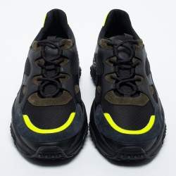 Pre Owned Tod's Multicolor Mesh And Leather Chunky Lace Up Sneakers Size 44.5