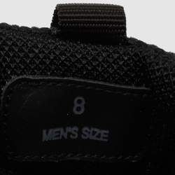 مملوكة مسبقًا Tod's Black/White Mesh and Leather Chunky Lace Up Sneakers Size 42