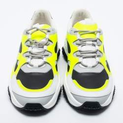 Pre Owned Tod's Multicolor Mesh and Leather Chunky Lace Up Sneakers Size 43