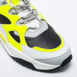 Pre Owned Tod's Multicolor Mesh and Leather Chunky Lace Up Sneakers Size 43