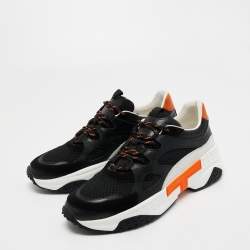 مملوكة مسبقًا Tod's Multicolor Mesh and Leather Chunky Lace Up Sneakers Size 42