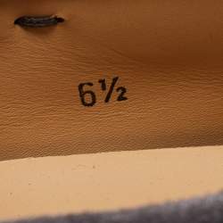 Pre Owned Tod's Grey Suede Double T Slip On Loafers Size 40