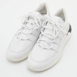 Pre Owned Tod's White Leather Low Top Sneakers Size 39.5