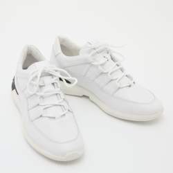 Pre Owned Tod's White Leather Low Top Sneakers Size 39.5