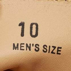 Pre Owned Tod's Brown Leather T Logo Slip On Loafers Size 44.5