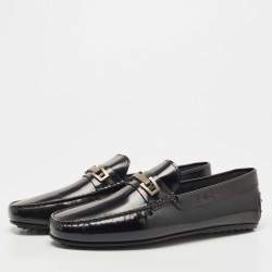 Tod's Black Patent Leather Slip On Loafers Size 45.5