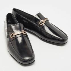 Tod's Black Patent Leather Slip On Loafers Size 45.5