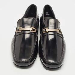 Tod's Black Patent Leather Slip On Loafers Size 45.5