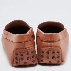 Pre Owned  Tod's Brown Leather  Slip On Loafers Size 41.5