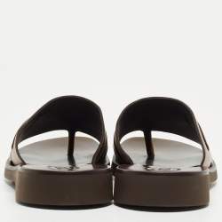 Tod's Brown Leather Slide Sandals Size 45.5