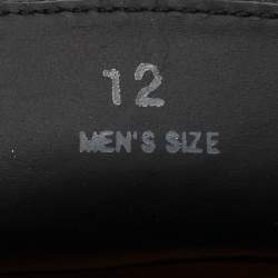 Pre Owned Tod's Black Leather T Slip On Loafers Size 47