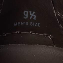 Pre Owned Tod's Brown Croc Embossed Leather Bow Slip On Loafers Size 44