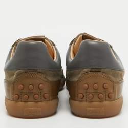Tod's Multicolor Suede and Leather Low Top Sneakers Size 45.5