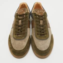 Tod's Multicolor Suede and Leather Low Top Sneakers Size 45.5