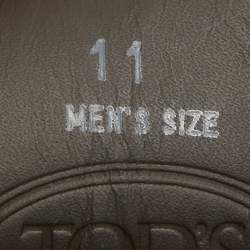 Pre Owned Tod's Dark Brown Leather Chukka Boots Size 45.5