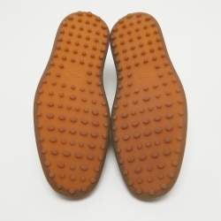 Pre Owned Tod's Dark Brown Leather Chukka Boots Size 45.5