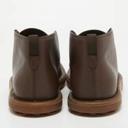 Pre Owned Tod's Dark Brown Leather Chukka Boots Size 45.5