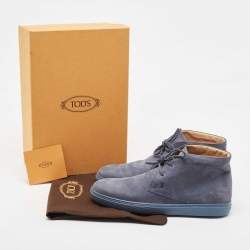 Tod's Blue Suede Desert Boots Size 40