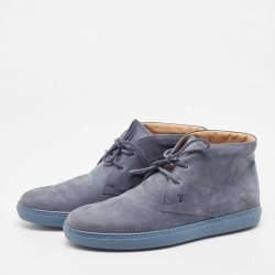 Tod's Blue Suede Desert Boots Size 40