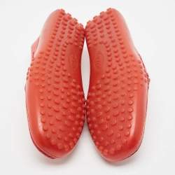 Tod's Red Leather Slip On Loafers Size 41