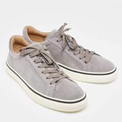 Tod's Grey Suede Low Top Sneakers Size 45.5