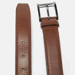 مملوكة مسبقًا Tod's 85 CM Buckle Belt Brown Leather