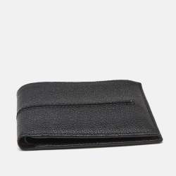 Tod's Black Leather Bifold Compact Wallet