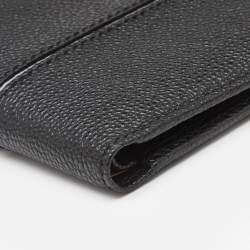 Tod's Black Leather Bifold Compact Wallet