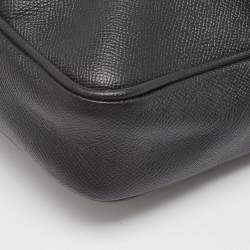 Tod's Black Leather Flap Messenger Bag