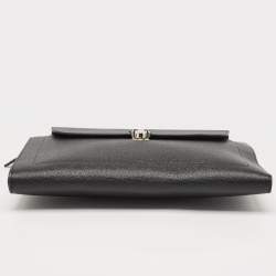 Tod's Black Leather Zip Pouch