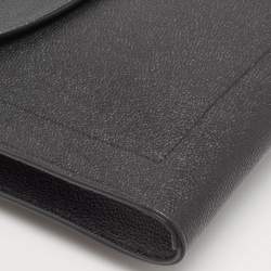 Tod's Black Leather Zip Pouch