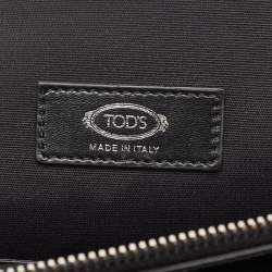 Tod's Black Leather Zip Pouch
