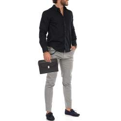 Tod's Black Leather Zip Pouch