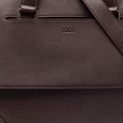 Tod's Burgundy Leather Gommino Tote