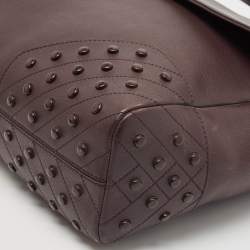 Tod's Burgundy Leather Gommino Tote