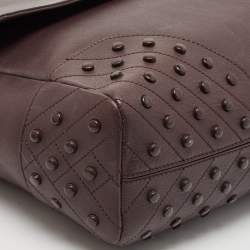 Tod's Burgundy Leather Gommino Tote