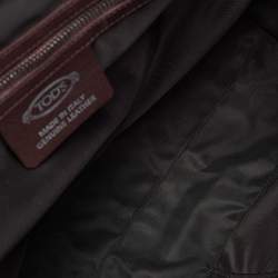 Tod's Burgundy Leather Gommino Tote