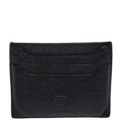 Tod's Black Leather Pocket Card Holder