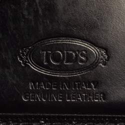 Tod's Black Textured Leather Bifold Wallet