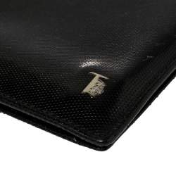 Tod's Black Patent Leather Bifold Wallet