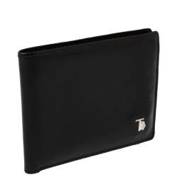 Tod's Black Patent Leather Bifold Wallet