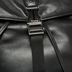 Pre Owned Tod's Black Leather Backpack