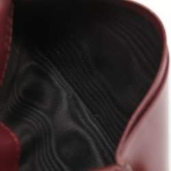 Tod's Burgundy Leather Business Card Holder